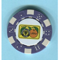Clay Poker Chips w/ Dice Design & 4 Color Process Imprint/ No Labels